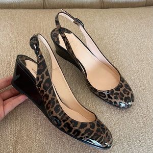 Auth New Christian Louboutin wedges slingback Sz 36 ( run small, fit US 5.5 )